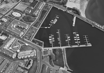 Aerial view of Cobourg Marina